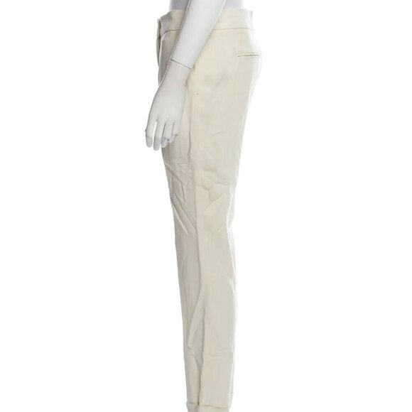New Etro Milano Straight Leg Mid-Rise Off-White Trouser Pants NWT 42 IT/6 US - Picture 6 of 7